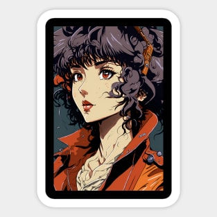 Anime Girl Alienist Mechanic Cyberpunk Sticker